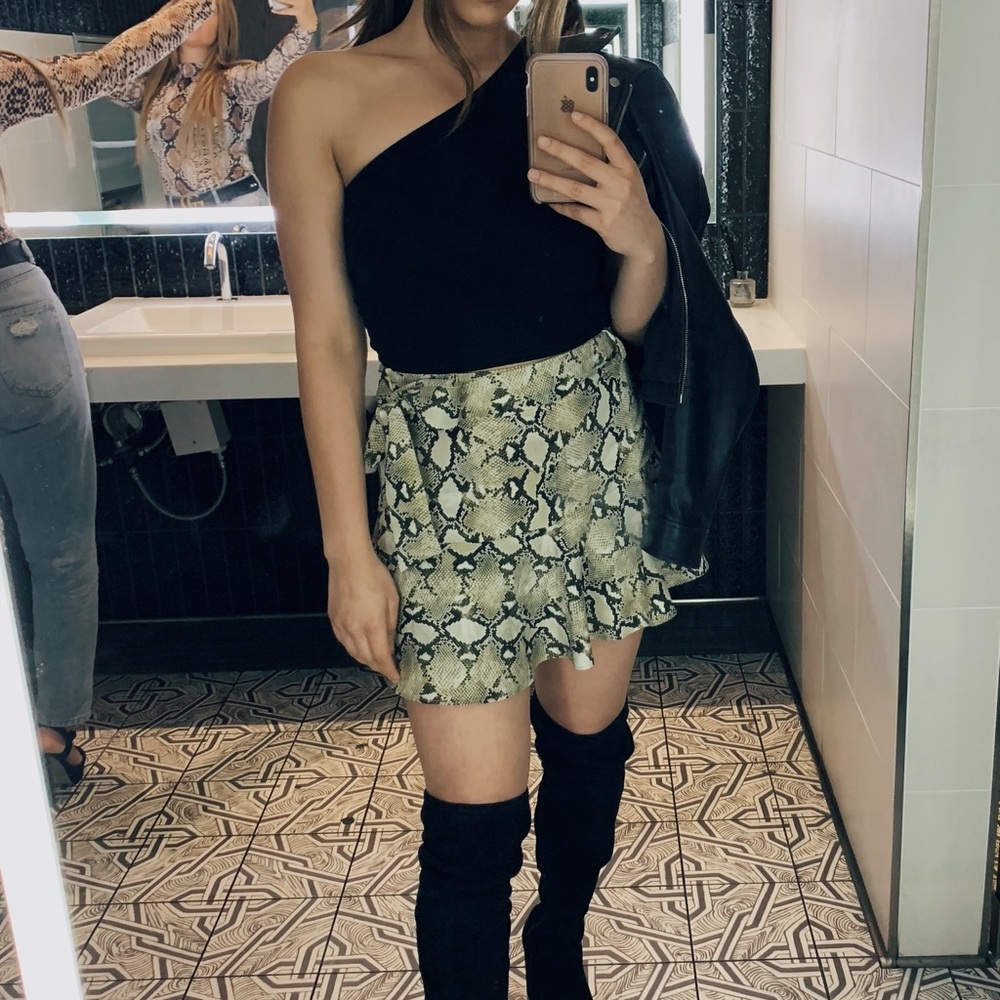 Zara Snakeskin Skort